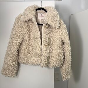 Lucky Brand Cream Sherpa Jacket